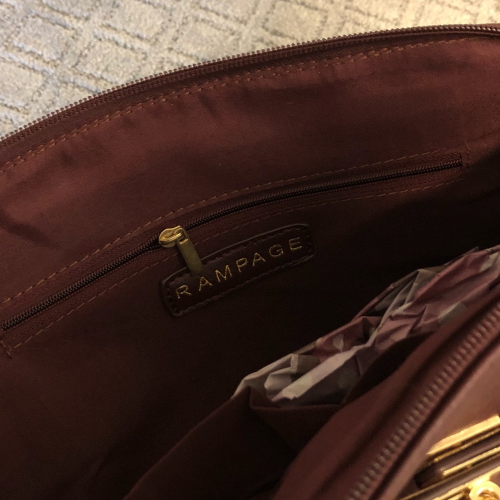 Brand new burgundy Rampage purse handbag tote